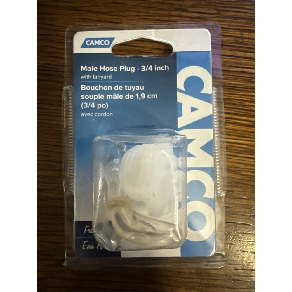 RV/Camper/Trailer -City Water Fill Male Hose Plug/Cap 3/4", w/ Lanyard‎